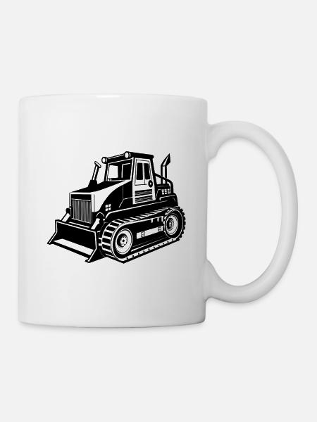 Bulldozer - Tasse - Weiß