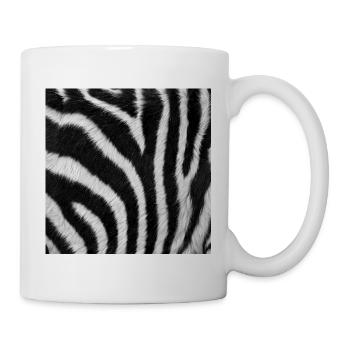 Minimalistisches Schwarz-Weiß-Zebra - Tasse - Weiß - Rechts
