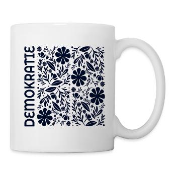 Demokratie Vielfalt Blumen - Tasse - Weiß - Rechts