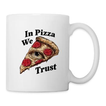 In Pizza We Trust - Tasse - Weiß - Rechts