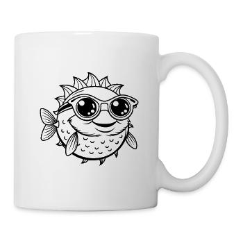 Puppenfisch - Tasse - Weiß - Rechts