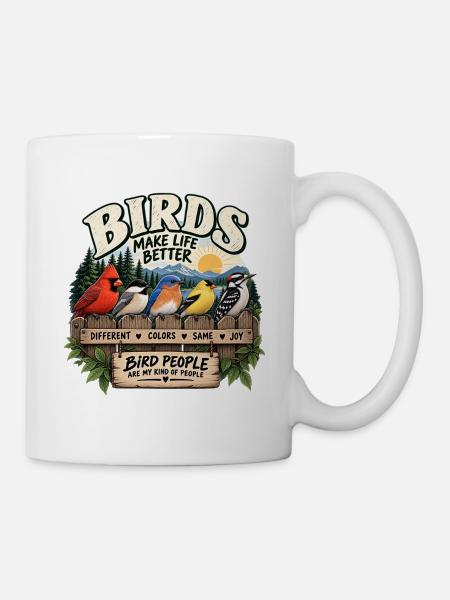 Vögel machen das Leben besser - Tasse - Weiß