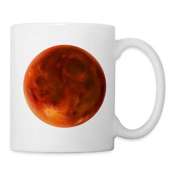 roter Blutmond - Tasse - Weiß - Rechts