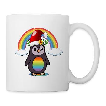 Weihnachts-Weihnachts-Pinguin - Tasse - Weiß - Rechts