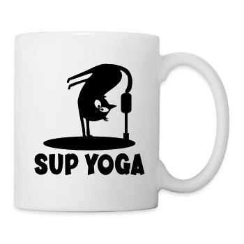 Sup Cat Yoga - Tasse - Weiß - Rechts