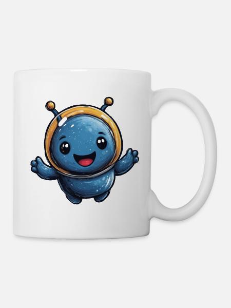 Kosmischer Astronaut Alien - Tasse - Weiß