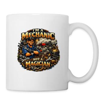Kein Magier, Mechaniker, Handwerker, Handwerker, Handwerker - Tasse - Weiß - Rechts