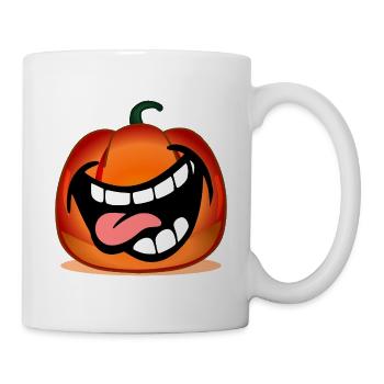 Kürbis Mund - Tasse - Weiß - Rechts