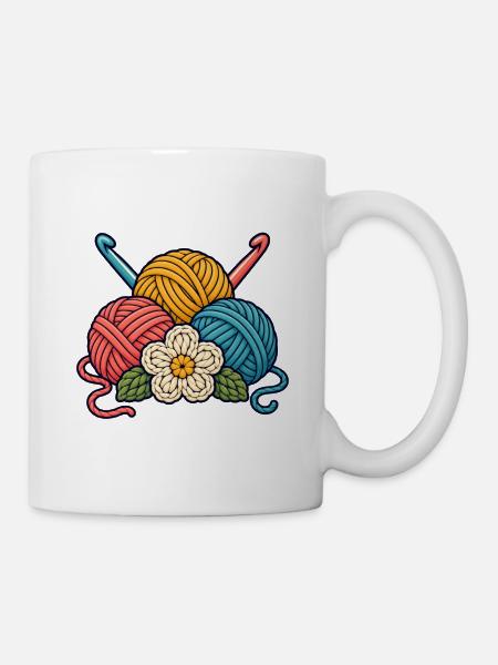 Häkelrunde – Masche für Masche gemeinsam - Tasse - Weiß