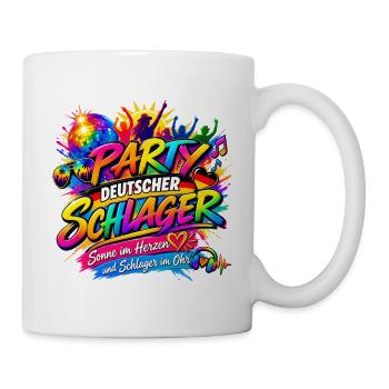 Deutscher Schlager , Schlager Party - Tasse - Weiß - Rechts