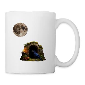 Mondnacht im Krähen tor - Tasse - Weiß - Rechts