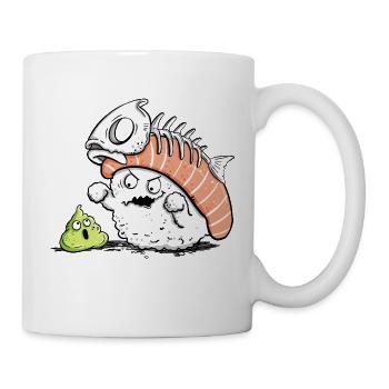 Sushi Bone Appetit – Lustiger Sushi Cartoon Humor - Tasse - Weiß - Rechts