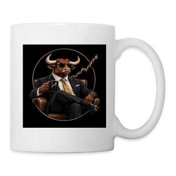 Reich werden am Bullenmarkt - Tasse - Weiß - Rechts