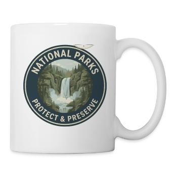Nationalparks Schutz Logo - Tasse - Weiß - Rechts