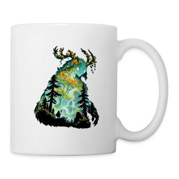 Magischer Waldgeist im Blütenhain - Tasse - Weiß - Rechts