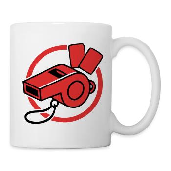 Schiedsrichter Pfeife Icon - Tasse - Weiß - Rechts