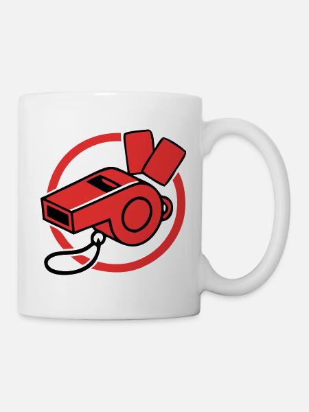 Schiedsrichter Pfeife Icon - Tasse - Weiß