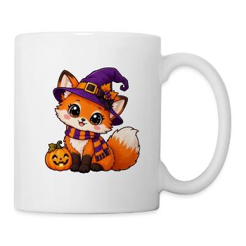 Niedlicher Halloween-Fuchshut Lila - Tasse - Weiß - Rechts