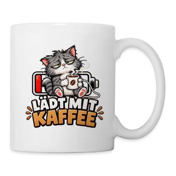 Kaffee-Ladekätzchen - Tasse - Weiß - Rechts