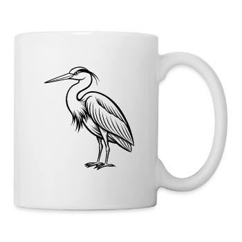 Reiher - Tasse - Weiß - Rechts