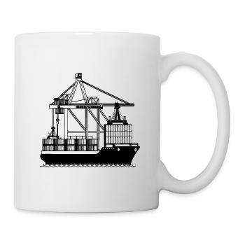 Containerkran - Tasse - Weiß - Rechts