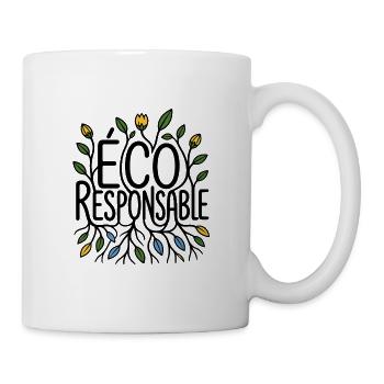 Ökologisch verantwortlich – Floral- und Naturbotanisches Design - Tasse - Weiß - Rechts
