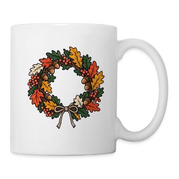 Kranzbinden – Herbstzauber von Hand - Tasse - Weiß - Rechts