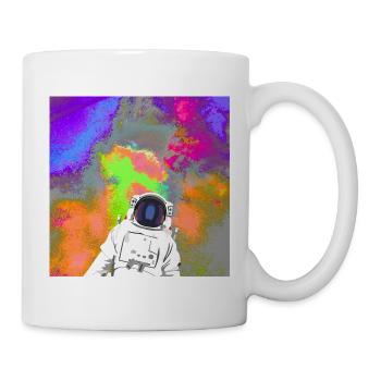 Astronaut im Farbnebel - Tasse - Weiß - Rechts