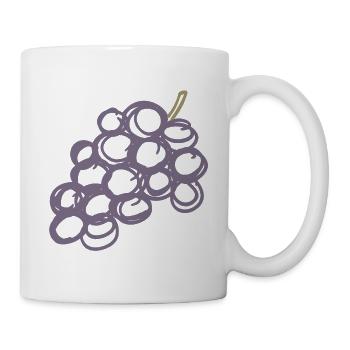 Lavendeltrauben-Cluster-Illustration - Tasse - Weiß - Rechts