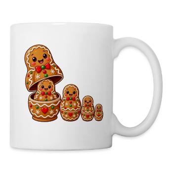 Lebkuchenpuppenmann stapelbares Elsass - Tasse - Weiß - Rechts