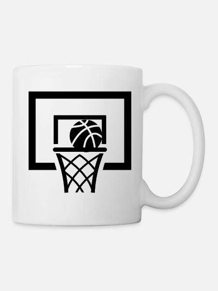 Basketball Korb minimalistisch - Tasse - Weiß