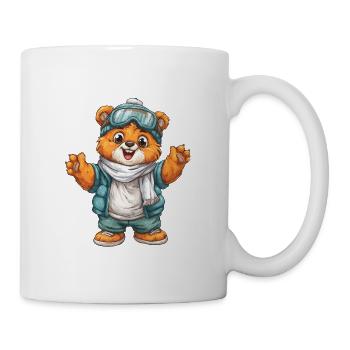 Winterbär mit Skibrille - Tasse - Weiß - Rechts