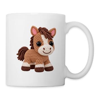 Häkelpferd Kuschelpony - Tasse - Weiß - Rechts