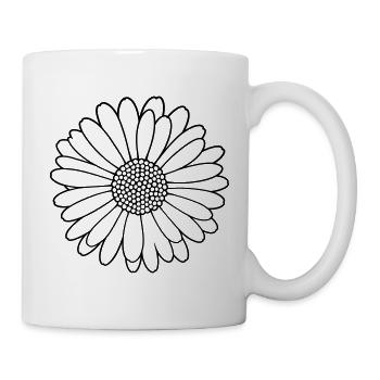 Gänseblümchen – Blüte Frühling Natur - Tasse - Weiß - Rechts