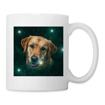 Weltraumhund Sternenpfote - Tasse - Weiß - Rechts