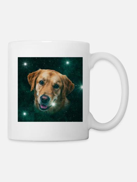 Weltraumhund Sternenpfote - Tasse - Weiß