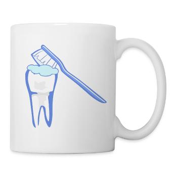 Zahnputz Helden Design - Tasse - Weiß - Rechts