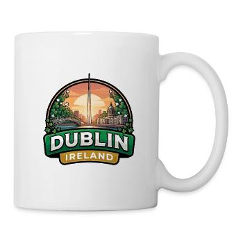 Dublin Ireland Reiseabzeichen Ha Penny Bridge Geschenk - Tasse - Weiß - Rechts