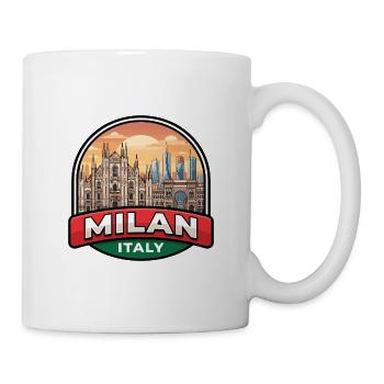 Milan Italien Reiseabzeichen Duomo di Milano Geschenk - Tasse - Weiß - Rechts