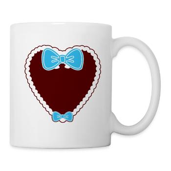 Lebkuchenherz Schleife - Tasse - Weiß - Rechts