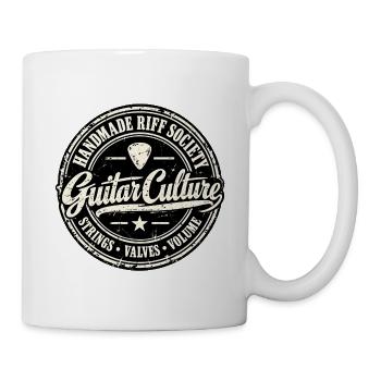HANDMADE RIFF SOCIETY | Gitarrenkultur - Tasse - Weiß - Rechts