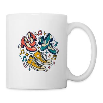 Tanzrunde – Schritt für Schritt zusammen - Tasse - Weiß - Rechts