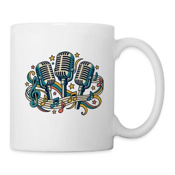Mikrofonchor – Stimmen gemeinsam stark - Tasse - Weiß - Rechts