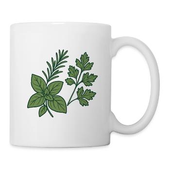 Herbs & Kitchen Garden – Motiv Geschenkidee. - Tasse - Weiß - Rechts