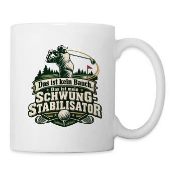 Golf Spruch Schwung-Stabilisator – Lustiges Golfer - Tasse - Weiß - Rechts