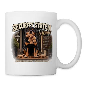 Sicherheitssystem mit Emotionen: Hund mit Teddybär - Tasse - Weiß - Rechts