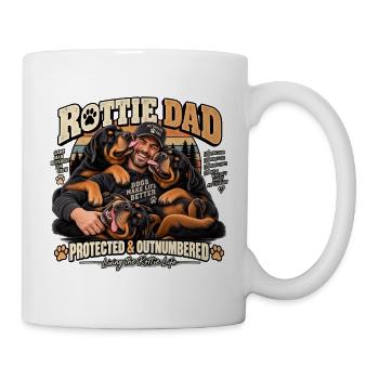 Rottie Dad: Das Leben als Rottie leben - Tasse - Weiß - Rechts