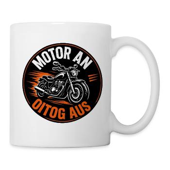 Motor an - Oitog aus, Motor an - Alltag aus - Tasse - Weiß - Rechts
