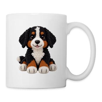 gehäkeltes Kuscheltier Berner Sennenhund Amigurmi - Tasse - Weiß - Rechts