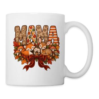 Schlafende Waldtiere Mama - Tasse - Weiß - Rechts